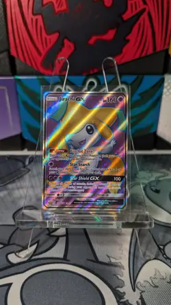 Jirachi GX 79a/236 Cosmic Eclipse Secret Rare Alt Art Full Art Pokemon Card DMG - Image 1