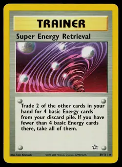 Pokemon Card Neo Genesis Super Energy Retrieval 89/111 Unlimited Rare - Image 1