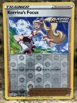 Pokemon TCG Card Trainer - Korrina's Focus 128/163 - Reverse Holo - NM - Image 1