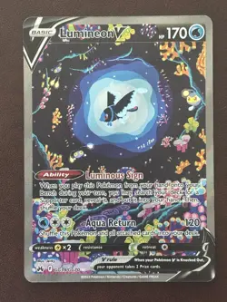 Pokemon TCG Lumineon v Crown Zenith Holo Ultra Rare Card GG39/GG70 NM - Image 1
