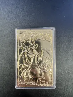 Charizard Burger King Gold Plated 23K Gold Metal Pokemon Card 1999 VTG - Image 1