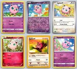 (6) Jigglypuff Pokemon Card Lot Reverse Holo Jungle XY English TCG Collection - Image 1