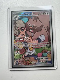 Arvens Greedent Holo Card Destined Rivals 205/182 NM Condition - Image 1