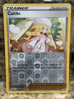 Caitlin Chilling Reign 132/198 Reverse Holo Uncommon Pokemon Card Pokemon TCG - Image 1