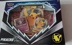 Pokemon Pikachu VBox 4 Booster Pack Promo Sealed 2022 Brilliant Stars 2 Count - Image 1