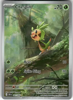 Chespin 087/086 Holo Illustration Rare Chaos Rising Pokemon Near Mint - Image 1