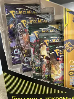 POKEMON TCG | PIKACHU & ZEKROM GX TAG TEAM GOLD PREMIUM COLLECTION BOX NEW - Image 3