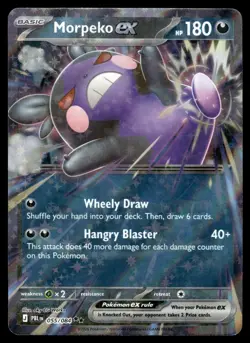 Morpeko ex 055/084 Double Rare Pitch Black Pokemon Holo Near Mint - Image 1