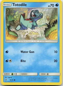 Totodile 18/73 Common Shining Legends Pokemon Near Mint - Image 1