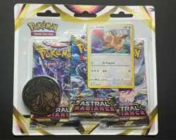 Pokemon TCG Astral Radiance 3-Pack Blister -Lot of 2 - Sylveon + Eevee - Image 2