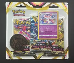Pokemon TCG Astral Radiance 3-Pack Blister -Lot of 2 - Sylveon + Eevee - Image 4