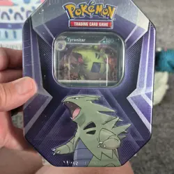 Pokemon TCG Triple Whammy Tin Tyranitar English 2024 6+ MPN 210-85694 - Image 1