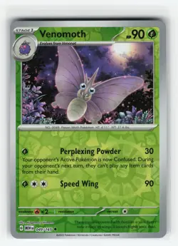 VENOMOTH 049/165 151 REVERSE HOLO POKEMON TCG NM - Image 1