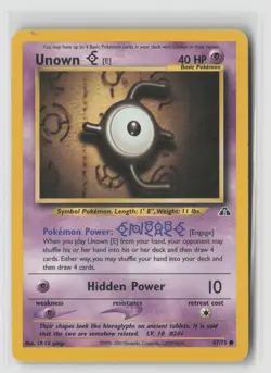 Unown [e] #67/75 Neo Discovery Common Pokemon TCG MP - Image 1