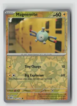 Magnemite #081/165 Sv Scarlet & Violet 151 Common Reverse Holo Pokemon TCG LP - Image 1