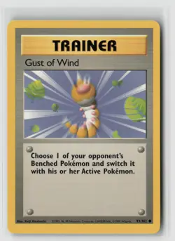 Gust Of Wind #093/102 Base Set Common Pokemon TCG MP - Image 1