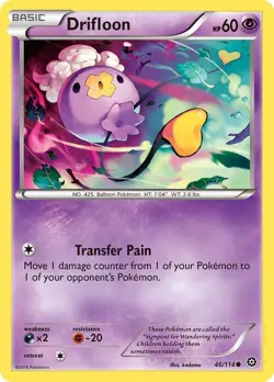 Drifloon #46/114 Xy - Steam Siege Common Pokemon TCG LP - Image 1