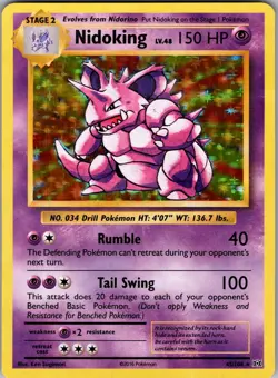 Nidoking 45/108 Holo Rare Evolutions Pokemon Near Mint - Image 1