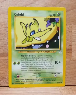 Pokemon Vintage Non-Holo Rare Celebi 16/64 Neo Revelation WotC LP - Image 1