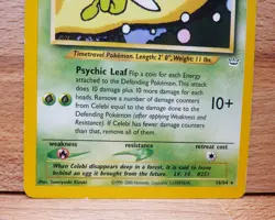 Pokemon Vintage Non-Holo Rare Celebi 16/64 Neo Revelation WotC LP - Image 3