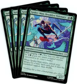 x4 Spider-Man, Brooklyn Visionary (Foil) 0115 Marvel's Spider-Man MTG SHIPS NOW - Image 1