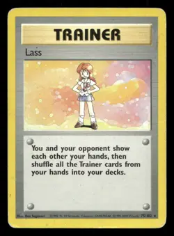Lass 75/102 Base Set Unlimited HP/DMG Pokemon - Image 1