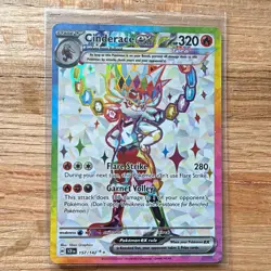 Pokemon Cinderace ex 157/142 Sv07 Stellar Crown Ultra Rare Full Art Holo EN - Image 1