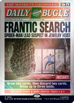 🌟 Frantic Search FOIL Spiderman 🕸 Daily Bugle Secret Lair MTG PRESALE🌟 - Image 1