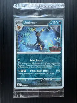 Pokemon Umbreon 130/197 Obsidian Flames Reverse Holo Stamped Sealed Promo - Image 1