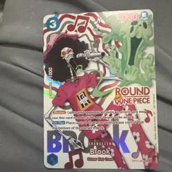 One Piece Round 1 Brook English Promo Card OP11-056 Card Holo Nm - Image 1