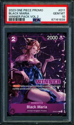 Black Maria - ST04-011 - PSA 10 - Winner Promo - Promo - One Piece - 61839 - Image 1