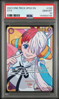 Uta OP02-120 SEC Alternative Art Paramount War One Piece English PSA 10 LOW POP - Image 1