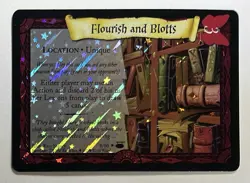 HARRY POTTER TCG DIAGON ALLEY HOLO FOIL RARE CARD #8/80 FLOURISH AND BLOTTS MP - Image 1