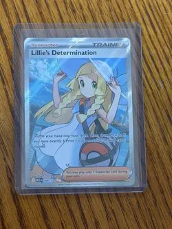 Pokemon TCG Lillie's Determination Trainer Card Holo Rare 169/132 NM - Image 1