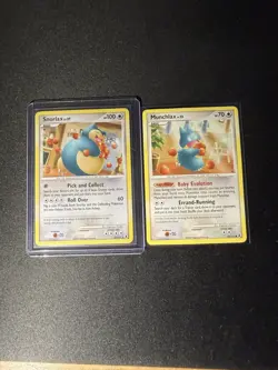 Pokemon TCG Snorlax 33/111 & Munchlax 70/111 Rising Rivals 2-Card Lot 2009 - Image 2
