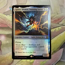 Spider-Woman, Stunning Savior - Foil - Marvel's Spider-Man - MTG - Image 1