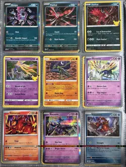 Pokemon Card Species Set Lot - 9x Unique Cards Gen 6 Legendary & Mythic Family 4 - Image 1