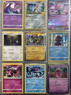 Pokemon Card Species Set Lot - 9x Unique Cards Gen 7 Legendary & Mythic Family 3 - Image 1