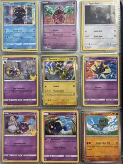 Pokemon Card Species Set Lot - 9x Unique Cards Gen 7 Legendary & Mythic Family 4 - Image 1