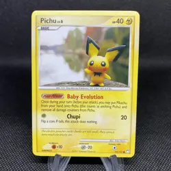 Pokemon Pichu TCG Mysterious Treasures Card 93/123 Regular Common NM-LP - Image 1