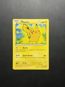 Pokemon Pikachu TCG Holo Card 42/146 2014 Movie Promo LP - Image 1