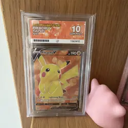 Pokemon Card 157/172 Pikachu V Full Art Brilliant Stars ACE 10 GEM MINT - Image 1