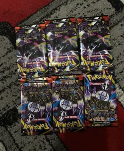 Pokemon TCG Pitch Black English Booster Pack Lot 5 Packs (10 Cards) - Image 1