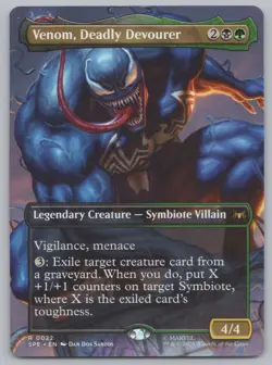 MTG - NON-FOIL Venom, Deadly Devourer (Borderless) - Spider-Man (SPE) -r471 - Image 1