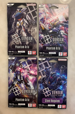 Gundam Card Game Steel Requiem GD03 & GD04 Booster Pack lot of 4 Sealed English - Image 2