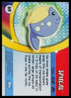 Spheal #69 Topps Advanced Challenge Trading Cards Pokemon Lightly Played - Image 2