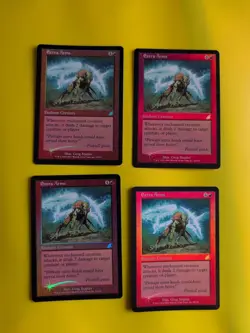 Extra Arms x4. Playset. Enchant Creature. MTG 4 Card. Scourge. Old Border FOIL. - Image 1