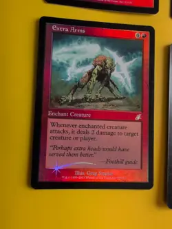 Extra Arms x4. Playset. Enchant Creature. MTG 4 Card. Scourge. Old Border FOIL. - Image 4