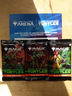 TMNT Magic The Gathering Movie Booster Cards 3 packs w/ promo code - Image 1