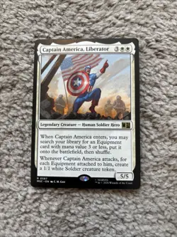 Captain America, Liberator Commander: Marvel Super Heroes Regular NM MTG - Image 1
